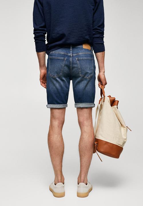 MANGO - Bermuda shorts rock - blue