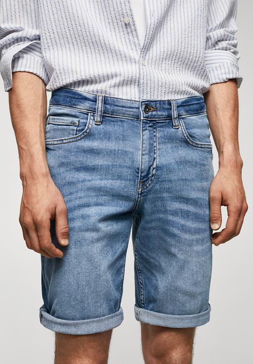 MANGO - Bermuda shorts rock - blue