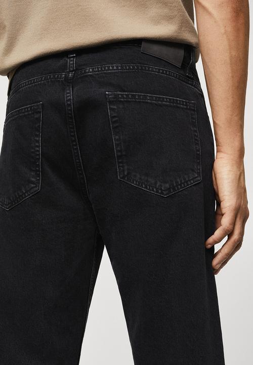 MANGO - Jeans sam - black denim