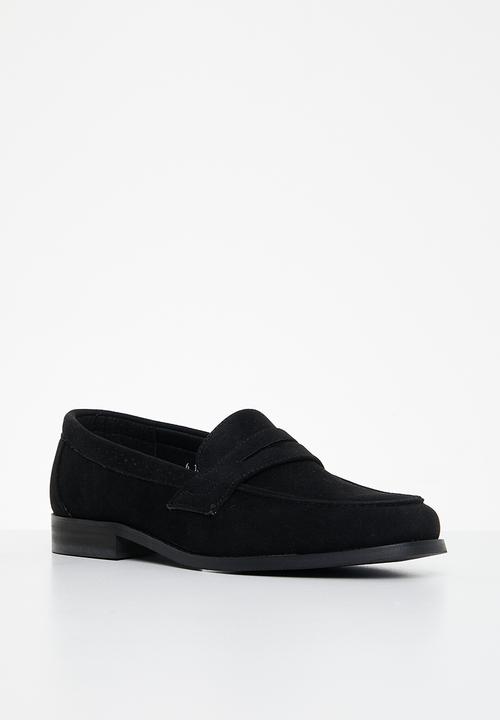 PC - Crouch suede slip on  - black suede