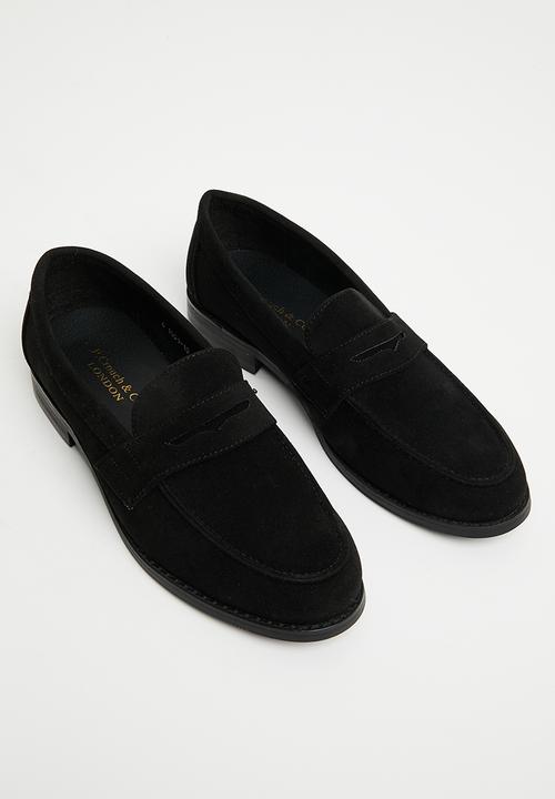 PC - Crouch suede slip on  - black suede