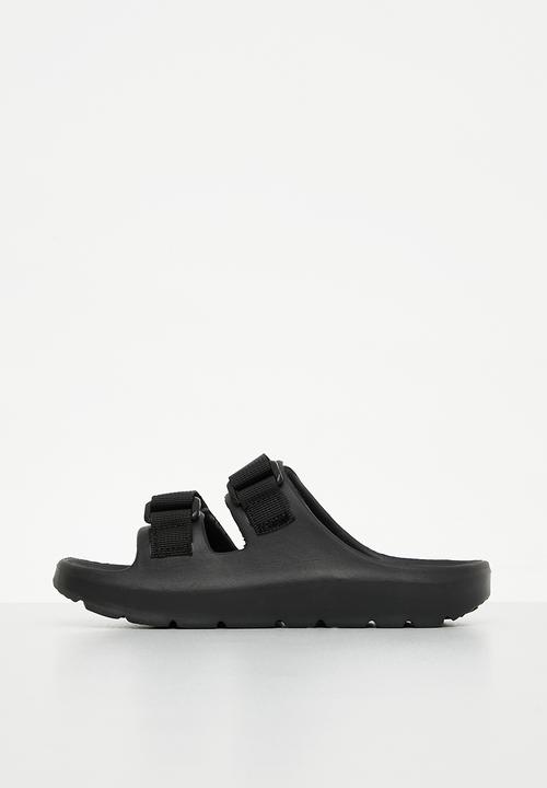 Pop Candy - Twin strap slides - black