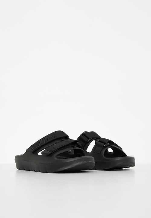 Pop Candy - Twin strap slides - black