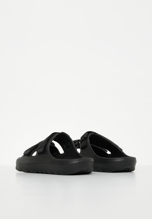Pop Candy - Twin strap slides - black