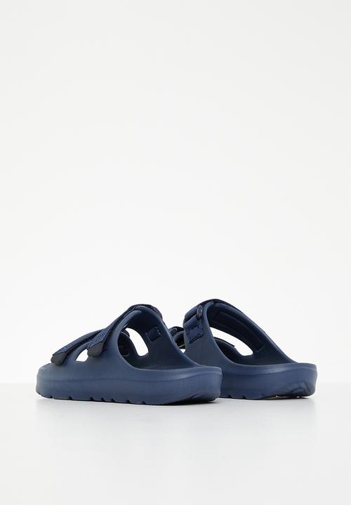 Pop Candy - Twin strap slides - navy