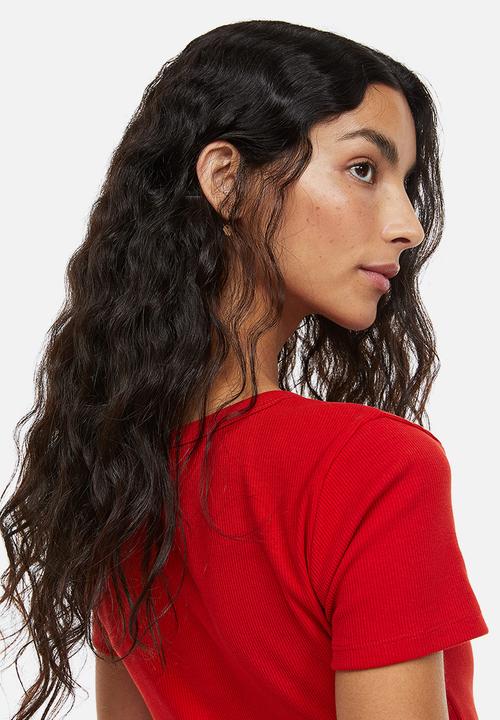 H&M - Ribbed top - red