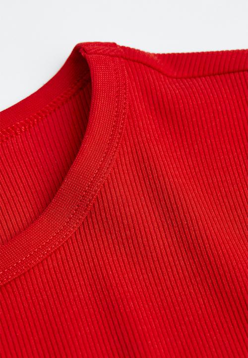 H&M - Ribbed top - red