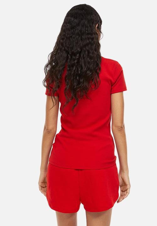 H&M - Ribbed top - red