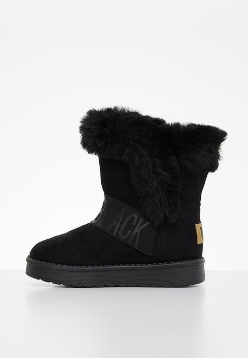 Little Miss Black - Rae girls snug boots - black