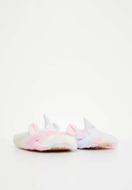 Pop Candy - Girls unicorn slippers - pink multi