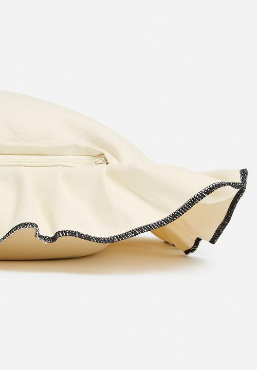 Sixth Floor - Dunta cushion cover - ivory & black