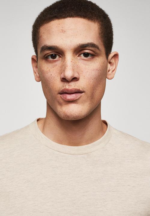 MANGO - T-shirt cherlo - beige