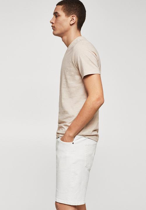 MANGO - T-shirt cherlo - beige