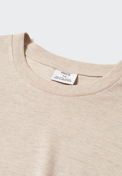 MANGO - T-shirt cherlo - beige