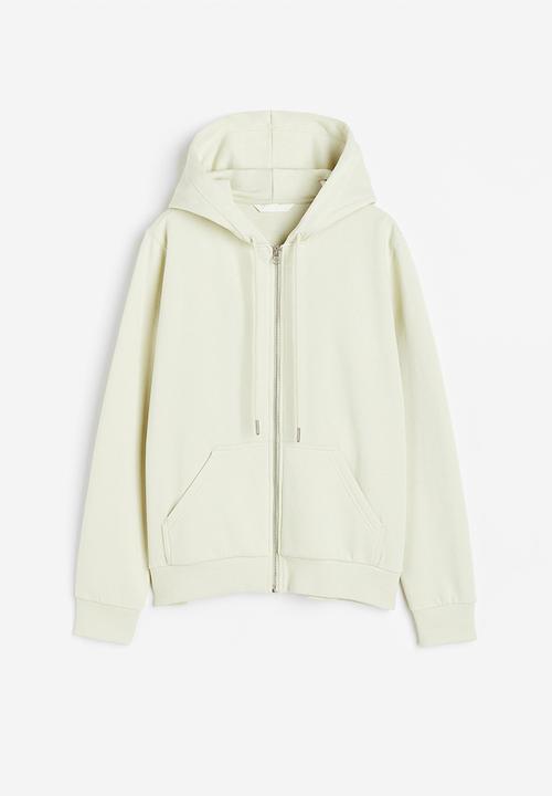 H&M - Zip-through hoodie - light dusky green