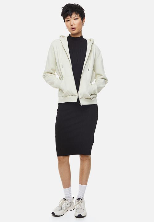 H&M - Zip-through hoodie - light dusky green