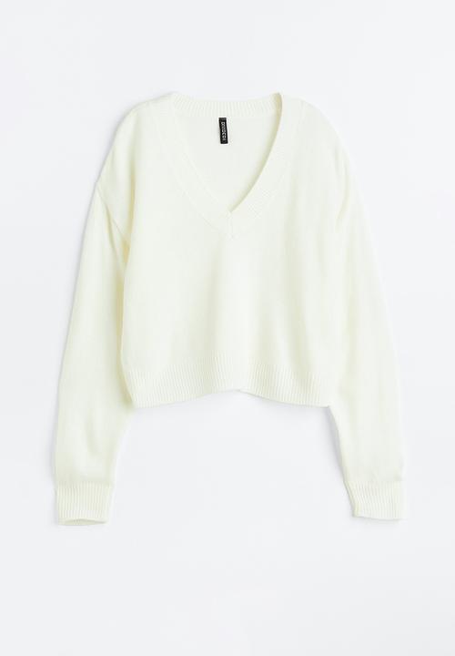 H&M - V-neck jumper - cream 