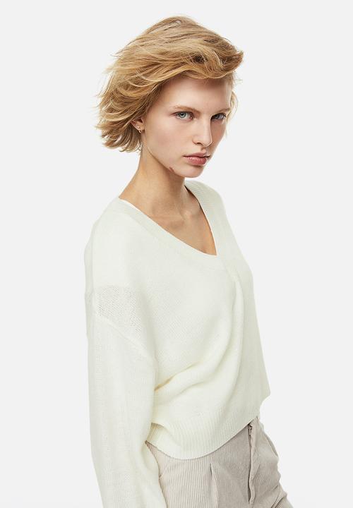 H&M - V-neck jumper - cream 