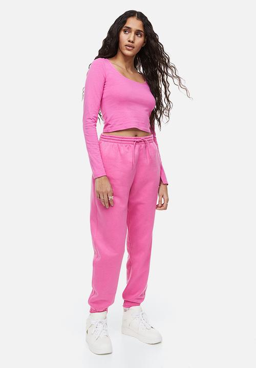 H&M - Long-sleeved cotton top - cerise