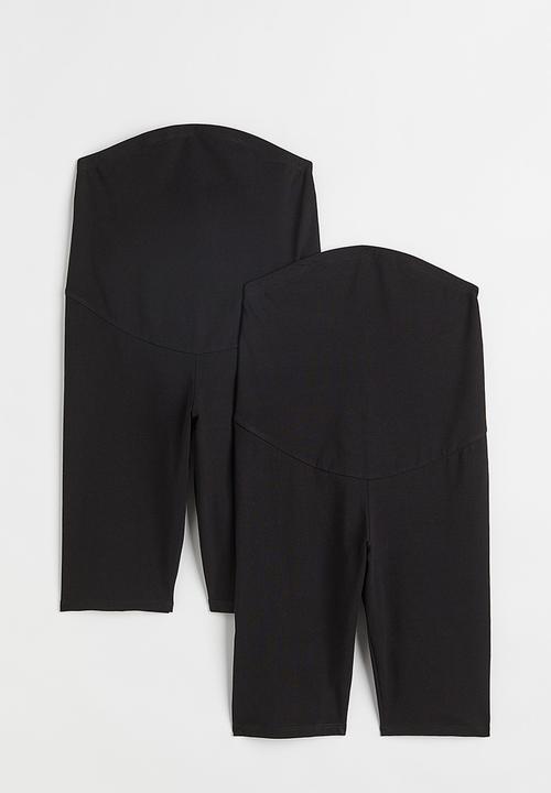 H&M - Mama 2-pack cycling shorts - black/grey 
