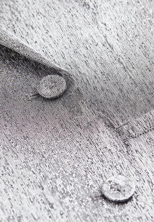 H&M - Oversized glittery blazer - silver-coloured 