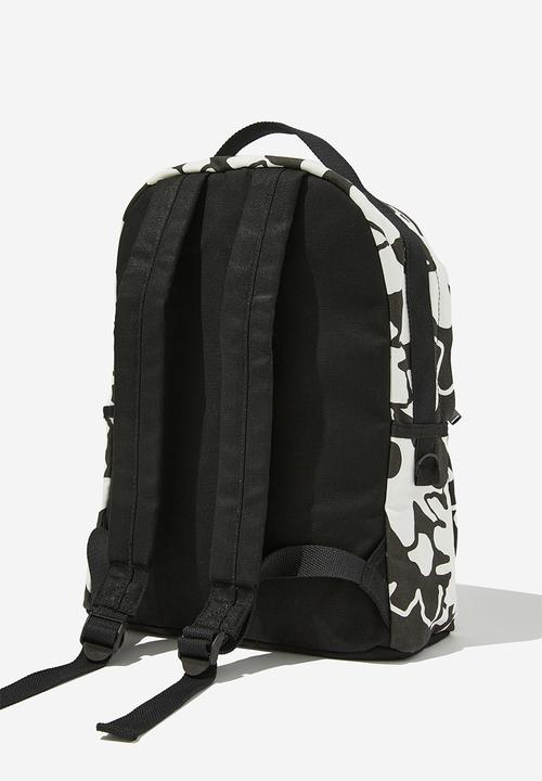 Typo - Alumni backpack - ezra overlap floral black and white