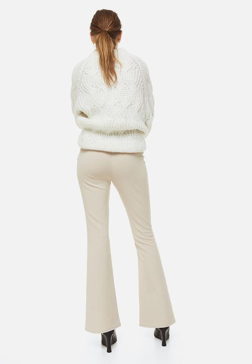 H&M - Flared leggings - light beige
