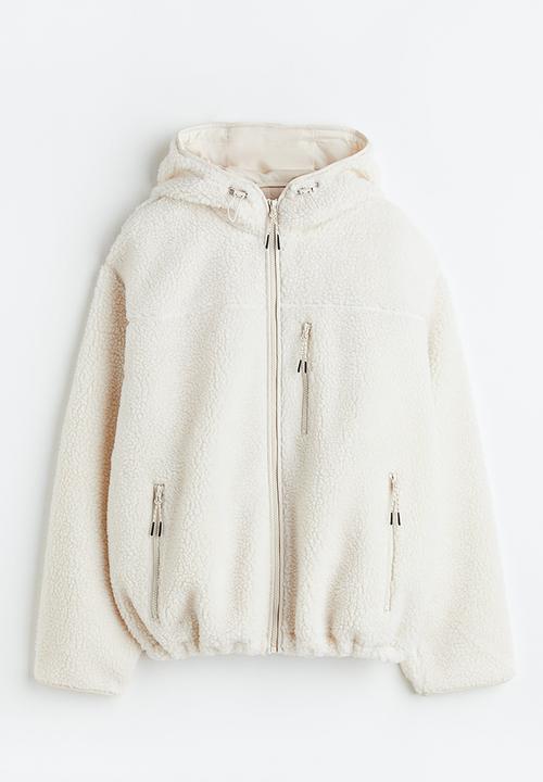 H&M - Hooded teddy jacket - natural white