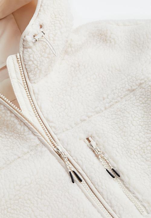 H&M - Hooded teddy jacket - natural white
