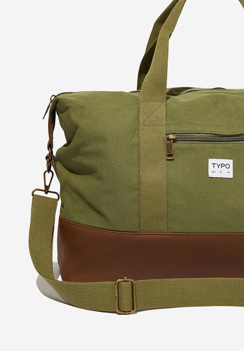 Typo - Explorer holdall duffle - olive/dk brown