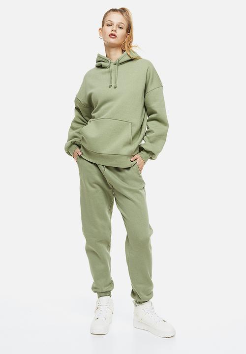 H&M - Oversized hoodie - khaki green 