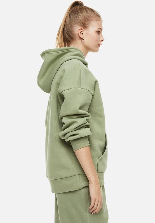 H&M - Oversized hoodie - khaki green 
