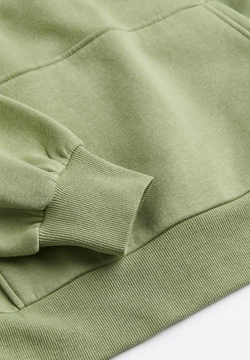 H&M - Oversized hoodie - khaki green 