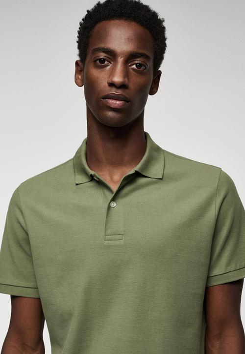 MANGO - Polo shirt rea - khaki