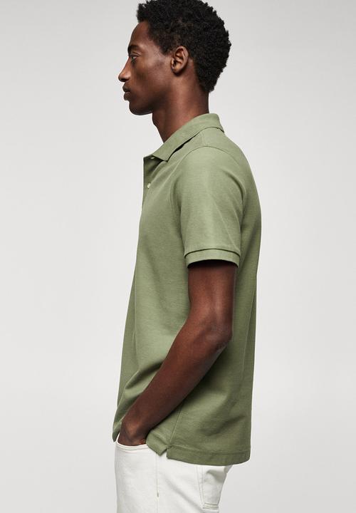 MANGO - Polo shirt rea - khaki