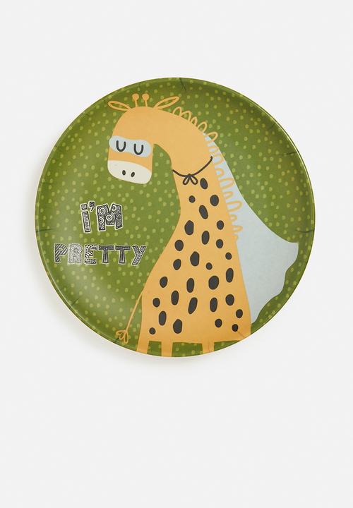 H&S - Safari plate set of 4 - multi