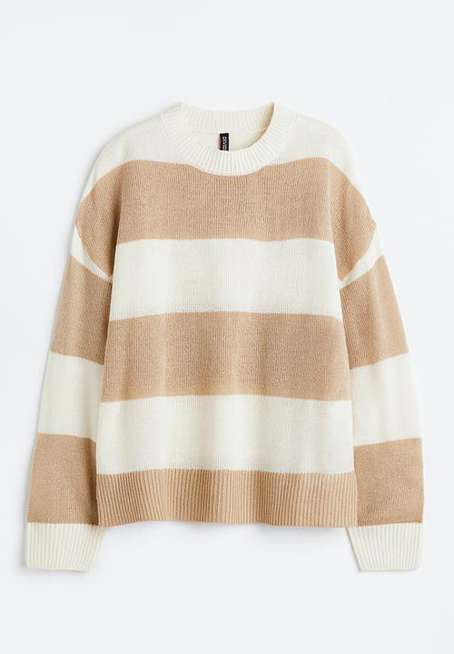 H&M - Jumper - cream/beige striped