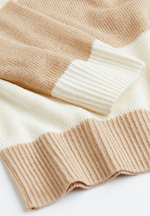 H&M - Jumper - cream/beige striped