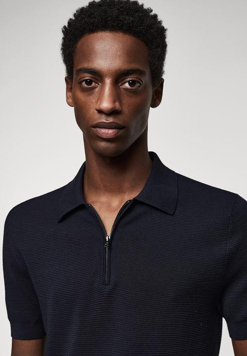 MANGO - Polo shirt charles - navy