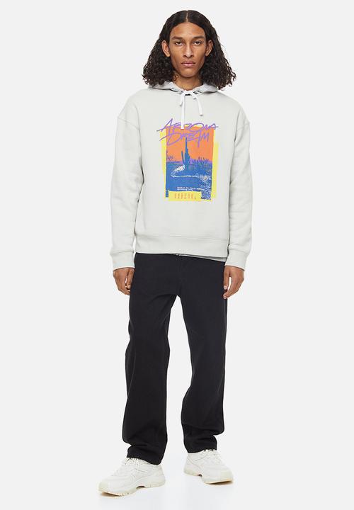 H&M - Relaxed fit printed sweatshirt - light greige/arizon