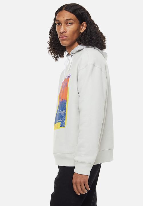 H&M - Relaxed fit printed sweatshirt - light greige/arizon