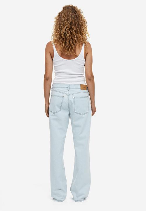 H&M - Curvy fit wide regular jeans - pale denim blue
