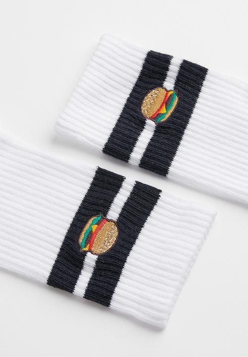 H&M - Socks - white / hamburger 