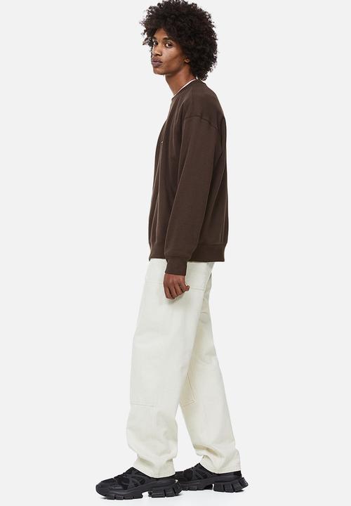 H&M - Relaxed fit printed sweatshirt - brown / cacto 