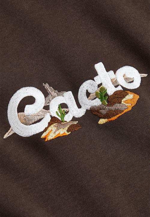 H&M - Relaxed fit printed sweatshirt - brown / cacto 