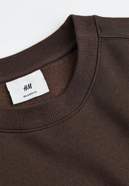 H&M - Relaxed fit printed sweatshirt - brown / cacto 