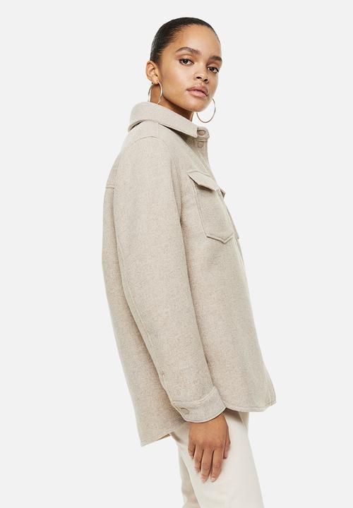 H&M - Shacket - light beige marl