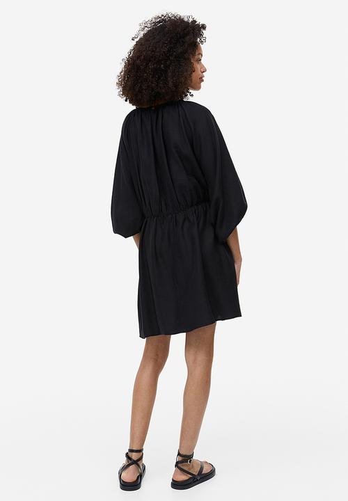 H&M - Oversized lyocell-blend dress - black