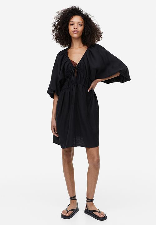 H&M - Oversized lyocell-blend dress - black