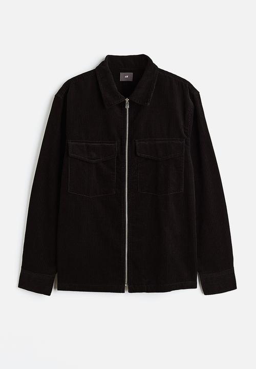 H&M - Corduroy overshirt - black